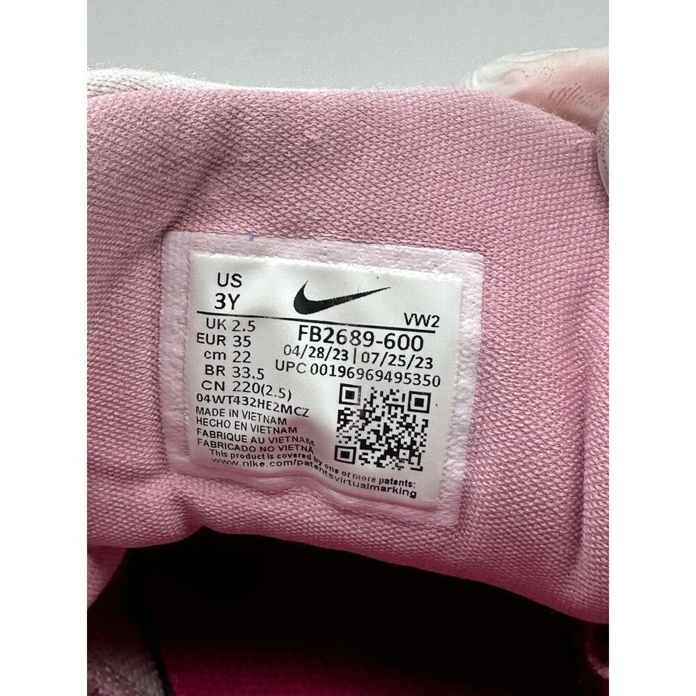 Nike Air Zoom Crossover 2 Kids Sz 3Y Pink Basketball Shoes FB2689-600